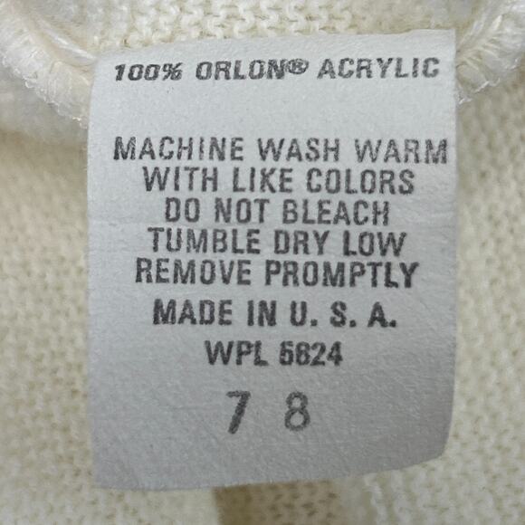 Vintage 70s 80s Kraft Foodservice Cardigan Sweater Food Service White L Large - Picture 6 of 7